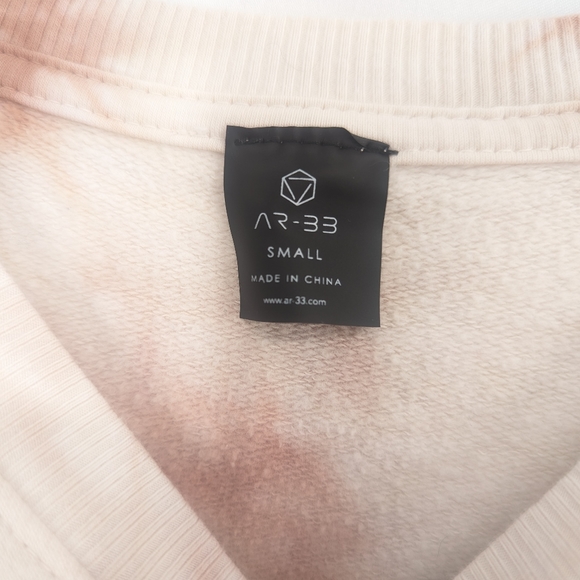 AR-33 Tie Dye 2 Piece Sweatsuit Set in Coco Vanilla Size Small - Picture 6 of 8